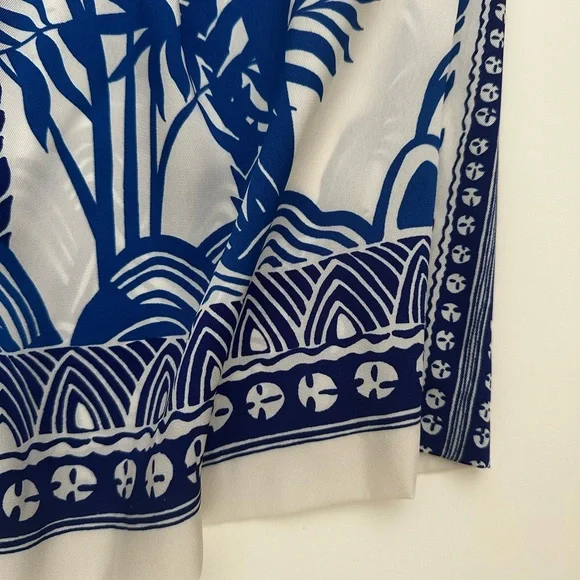 ZARA PARADISE PALM TREE SHORT BLUE/WHITE - Picture 6 of 6